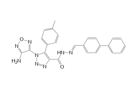 1-(4-amino-1,2,5-oxadiazol-3-yl)-N'-[(E)-[1,1'-biphenyl]-4-ylmethylidene]-5-(4-methylphenyl)-1H-1,2,3-triazole-4-carbohydrazide