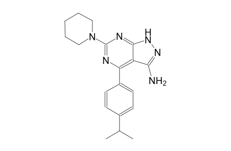 4-(4-isopropylphenyl)-6-(1-piperidinyl)-1H-pyrazolo[3,4-d]pyrimidin-3-amine