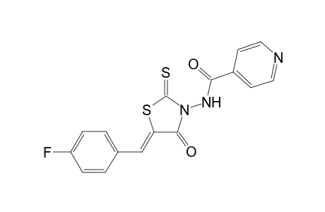 N-[(5Z)-5-(4-fluorobenzylidene)-4-oxo-2-thioxo-1,3-thiazolidin-3-yl]isonicotinamide