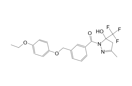 1-{3-[(4-ethoxyphenoxy)methyl]benzoyl}-3-methyl-5-(trifluoromethyl)-4,5-dihydro-1H-pyrazol-5-ol