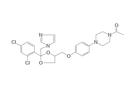 1-[4-[4-[[2-(2,4-dichlorophenyl)-2-(imidazol-1-ylmethyl)-1,3-dioxolan-4-yl]methoxy]phenyl]piperazin-1-yl]ethanone