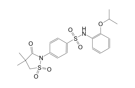 benzenesulfonamide, 4-(4,4-dimethyl-1,1-dioxido-3-oxo-2-isothiazolidinyl)-N-[2-(1-methylethoxy)phenyl]-