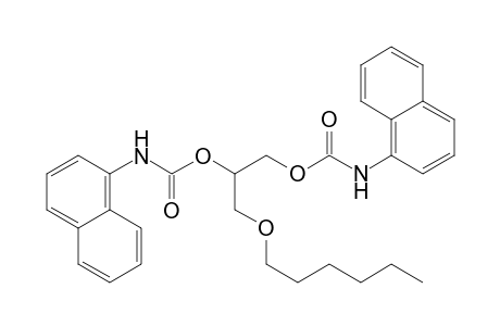 3-(Hexyloxy)-1,2-propanediol, bis(1-naphthalenecarbamate)