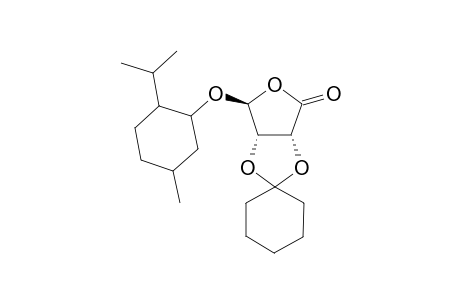 (+)-2,3-O-Cyclohexylidene-.alpha.-L-((+)-Menthyl)erythruronofuranoside