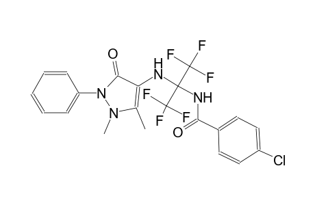 benzamide, 4-chloro-N-[1-[(2,3-dihydro-1,5-dimethyl-3-oxo-2-phenyl-1H-pyrazol-4-yl)amino]-2,2,2-trifluoro-1-(trifluoromethyl)ethyl]-