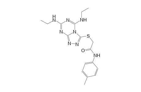 2-{[5,7-bis(ethylamino)[1,2,4]triazolo[4,3-a][1,3,5]triazin-3-yl]sulfanyl}-N-(4-methylphenyl)acetamide