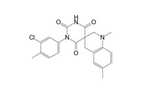 1-(3-chloro-4-methylphenyl)-1',6'-dimethyl-2',4'-dihydro-1H,1'H-spiro[pyrimidine-5,3'-quinoline]-2,4,6(3H)-trione