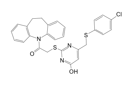 4-pyrimidinol, 6-[[(4-chlorophenyl)thio]methyl]-2-[[2-(10,11-dihydro-5H-dibenz[b,f]azepin-5-yl)-2-oxoethyl]thio]-