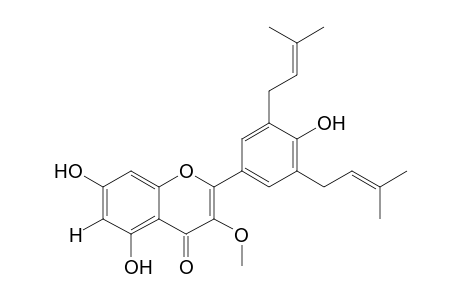 5,7-Dihydroxy-2-(4-hydroxy-3,5-bis(3-methylbut-2-en-1-yl)phenyl)-3-methoxy-4H-chromen-4-one