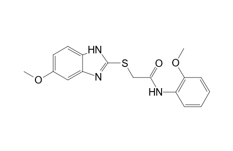 2-[(5-methoxy-1H-benzimidazol-2-yl)sulfanyl]-N-(2-methoxyphenyl)acetamide