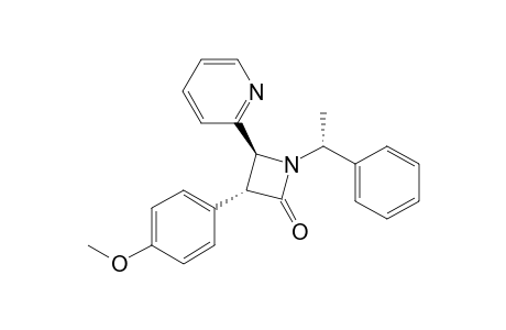 ()-(3R,4S,1'R)-3-(4-Methoxyphenyl)-1-(1-phenylethyl)-4-pyridin-2-ylazetidin-2-one