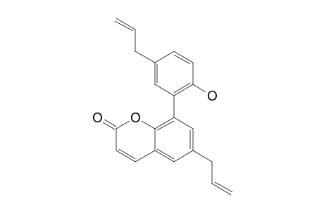 COUMANOLIGNAN;6-ALLYL-8-(5'-ALLYL-2'-HYDROXYPHENYL)-COUMARIN