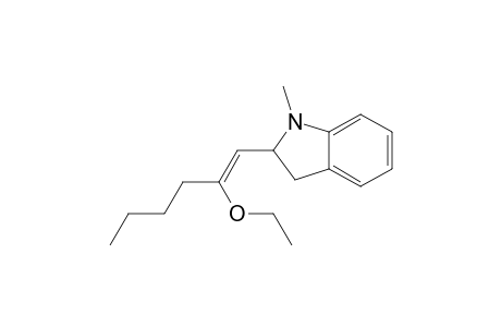 2-(2-Ethoxyhexa-1-enyl)-1-methylindoline