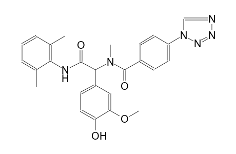 benzeneacetamide, N-(2,6-dimethylphenyl)-4-hydroxy-3-methoxy-alpha-[methyl[4-(1H-tetrazol-1-yl)benzoyl]amino]-