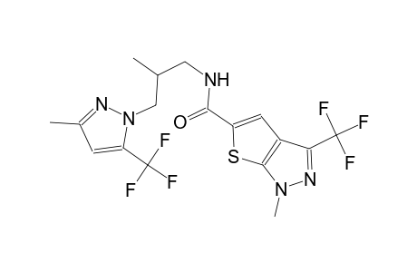 1H-thieno[2,3-c]pyrazole-5-carboxamide, 1-methyl-N-[2-methyl-3-[3-methyl-5-(trifluoromethyl)-1H-pyrazol-1-yl]propyl]-3-(trifluoromethyl)-