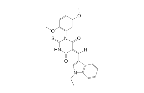 (5E)-1-(2,5-dimethoxyphenyl)-5-[(1-ethyl-1H-indol-3-yl)methylene]-2-thioxodihydro-4,6(1H,5H)-pyrimidinedione