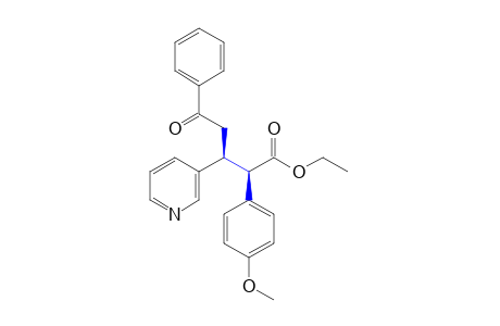 erythro-alpha-(p-METHOXYPHENYL)-beta-PHENACYL-3-PYRIDINEPROPIONIC ACID, ETHYL ESTER