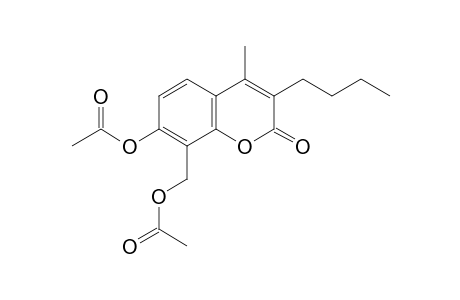 3-Butyl-7-hydroxy-8-(hydroxymethyl)-4-methylcoumarin, diacetate