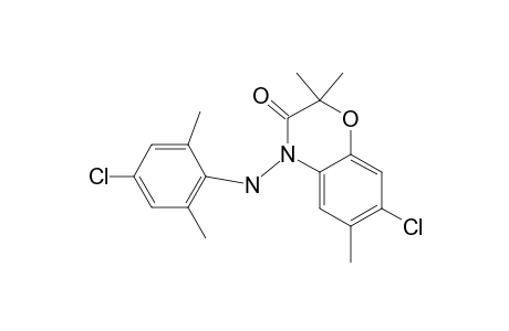 2H-1,4-Benzoxazin-3(4H)-one, 7-chloro-4-[(4-chloro-2,6-dimethylphenyl)amino]-2,2,6-trimethyl-