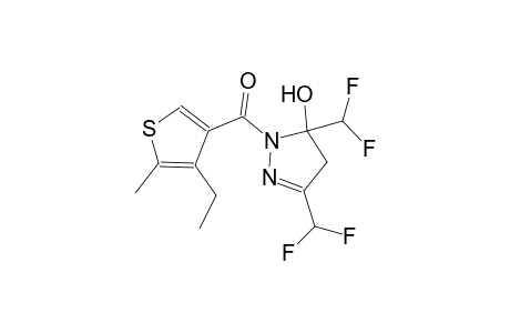 3,5-bis(difluoromethyl)-1-[(4-ethyl-5-methyl-3-thienyl)carbonyl]-4,5-dihydro-1H-pyrazol-5-ol