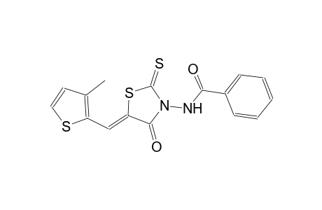 N-{(5Z)-5-[(3-methyl-2-thienyl)methylene]-4-oxo-2-thioxo-1,3-thiazolidin-3-yl}benzamide