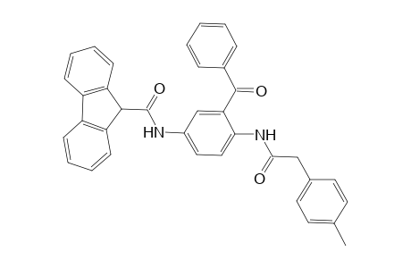 N-[3-benzoyl-4-[[2-(4-methylphenyl)-1-oxoethyl]amino]phenyl]-9H-fluorene-9-carboxamide