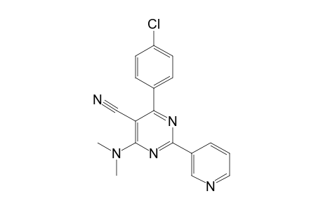 4-(p-CHLOROPHENYL)-6-(DIMETHYLAMINO)-2-(3-PYRIDYL)-5-PYRIMIDINECARBONITRILE