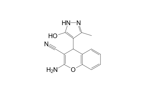 2-Amino-4-(5-hydroxy-3-methyl-1H-pyrazol-4-yl)-4H-chromene-3-carbonitrile