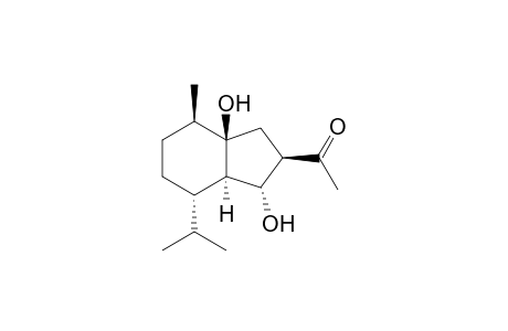 (+)-(1R,3R,4R,5R,6S,9R)-3-Acetyl-1,4-dihydroxy-6-isopropyl-9-methylbicyclo[4.3.0]nonane