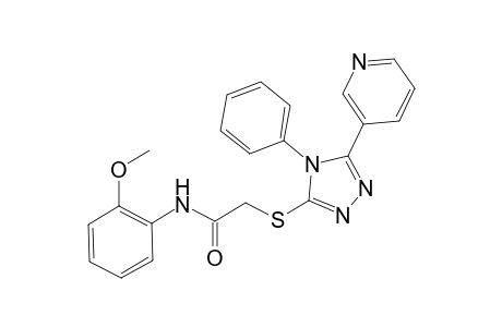 N-(2-methoxyphenyl)-2-{[4-phenyl-5-(3-pyridinyl)-4H-1,2,4-triazol-3-yl]sulfanyl}acetamide