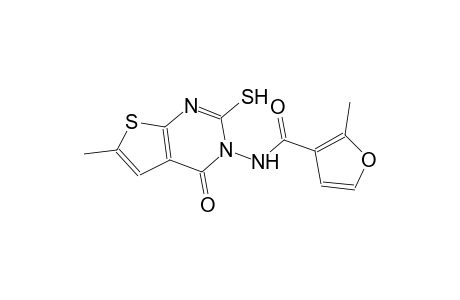 2-methyl-N-(6-methyl-4-oxo-2-sulfanylthieno[2,3-d]pyrimidin-3(4H)-yl)-3-furamide
