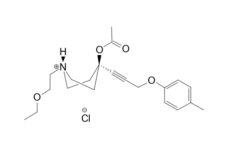 4-ACETOXY-1-(2-ETHOXYETHYL)-4-[3-(PARA-METHYLPHENOXY)-1-PROPYNYL]-PIPERIDINE-HYDROCHLORIDE;CONFORMER-A