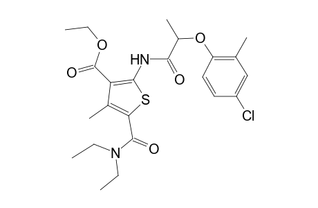 Ethyl 2-{[2-(4-chloro-2-methylphenoxy)propanoyl]amino}-5-[(diethylamino)carbonyl]-4-methyl-3-thiophenecarboxylate