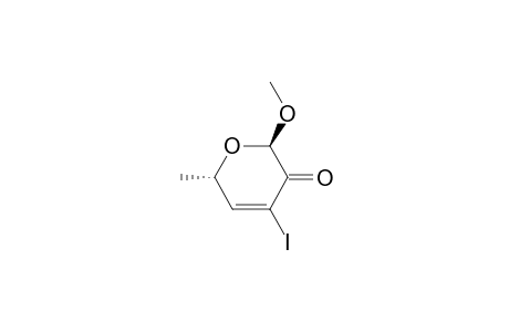 2H-Pyran-3(6H)-one, 4-iodo-2-methoxy-6-methyl-, (2R-trans)-
