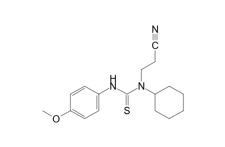 1-(2-cyanoethyl)-1-cyclohexyl-3-(p-methoxyphenyl)-2-thiourea