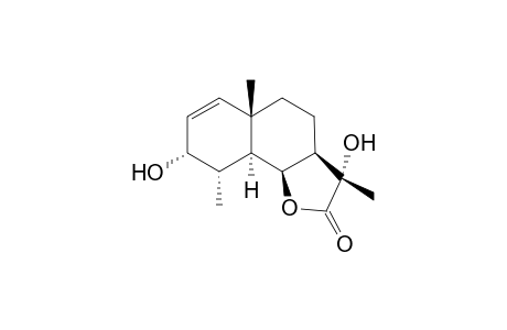 3.alpha.,11.alpha.-Dihydroxy-4.beta.-H, 5.alpha.-H,6.alpha.-H,7.alpha.-H,10.beta.-methyl-Eudesman-1,2-ene-6,12-olide