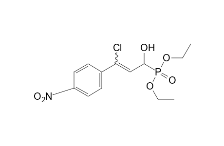 (Gamma-chloro-alpha-hydroxy-p-nitrocinnamyl)phosphonic acid, diethyl ester