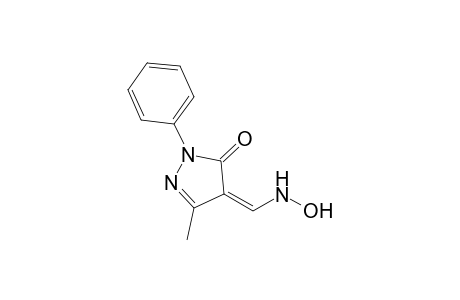 3H-pyrazol-3-one, 2,4-dihydro-4-[(hydroxyamino)methylene]-5-methyl-2-phenyl-, (4Z)-