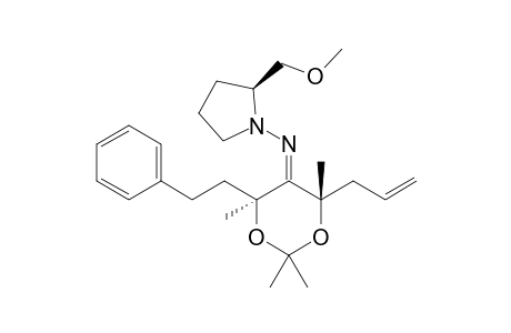 (E/Z,4S,6S)-4-Allyl-N-[(S)-2-(methoxymethyl)pyrrolidin-1-yl]-2,2,4,6-tetramethyl-6-phenethyl-1,3-dioxan-5-imine