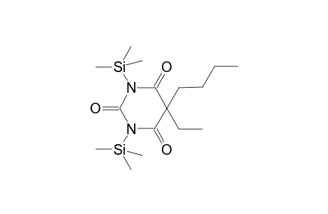 2,4,6(1H,3H,5H)-Pyrimidinetrione, 5-butyl-5-ethyl-1,3-bis(trimethylsilyl)-