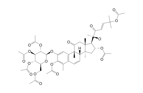 29-NOR-1,2,3,4,5,10-HEXADEHYDRO-2-O-BETA-D-TETRA-O-ACETYLGLUCOPYRANOSYL-20R-HYDROXY-3,16-ALPHA,25-TRIACETOXY-11,22-DIOXOCUCURBITA-6,23-DIENE