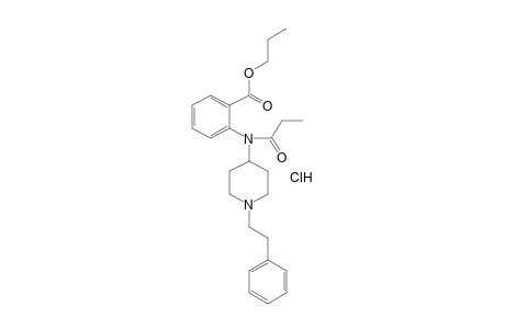 N-(1-Phenethyl-4-piperidyl)-N-propionylanthranilic acid, propyl ester, monohydrochloride