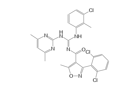 N-(3-chloro-2-methylphenyl)-N''-[(E)-[3-(2,6-dichlorophenyl)-5-methyl-4-isoxazolyl](oxo)methyl]-N'-(4,6-dimethyl-2-pyrimidinyl)guanidine