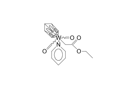 cis-/.eta.-5/-Cyclopentadienyl-(2-ethoxy-2-oxo-ethyl)-(pyridine) tungsten dicarbonyl