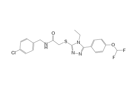 N-(4-chlorobenzyl)-2-({5-[4-(difluoromethoxy)phenyl]-4-ethyl-4H-1,2,4-triazol-3-yl}sulfanyl)acetamide