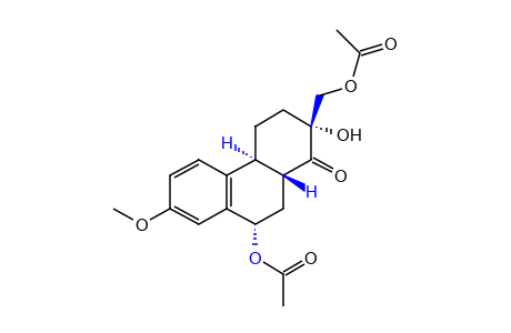 2,9-DIHYDROXY-3,4,4a,trans-9,10,trans-10a-HEXAHYDRO-2-(HYDROXYMETHYL)-7-METHOXY-1(2H)-PHENANTHRONE, alpha,9-DIACETATE