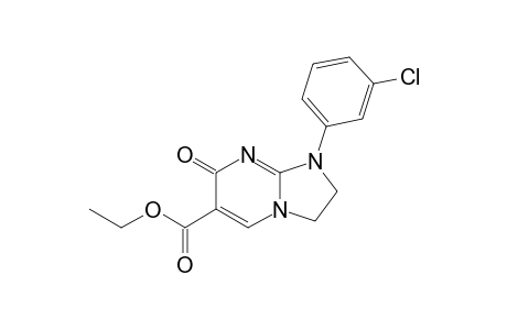 ETHYL-1-(3-CHLOROPHENYL)-7(1H)-OXO-2,3-DIHYDROIMIDAZO-[1,2-A]-PYRIMIDINE-6-CARBOXYLATE