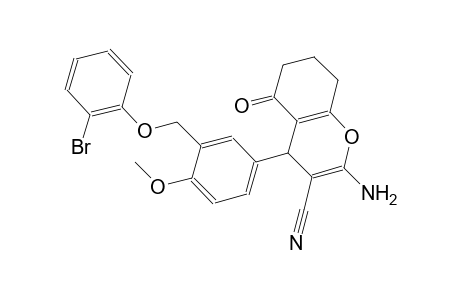 2-amino-4-{3-[(2-bromophenoxy)methyl]-4-methoxyphenyl}-5-oxo-5,6,7,8-tetrahydro-4H-chromene-3-carbonitrile