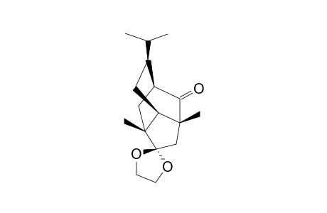 (-)-(1S,3R,6R,7S,9S)-5,5-ETHYLENEDIOXY-9-ISOPROPYL-3,6-DIMETHYLTRICYCLO-[4.3.1.0-(3,7)]-DECAN-2-ONE