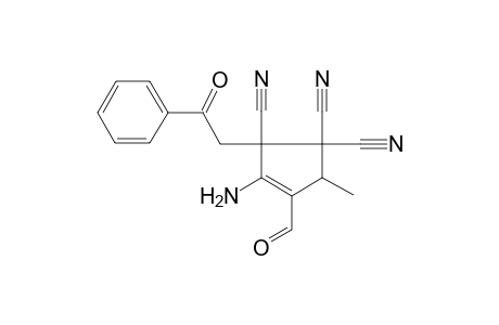 3-Amino-4-formyl-5-methyl-2-(2-oxo-2-phenylethyl)-3-cyclopentene-1,1,2-tricarbonitrile